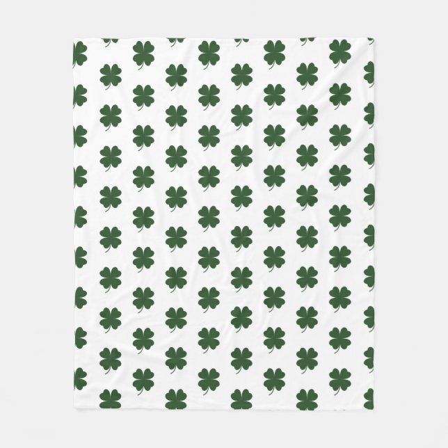 Manta Polar Feliz Día de San Patricio, Shamrock Throw Blanket (Anverso)