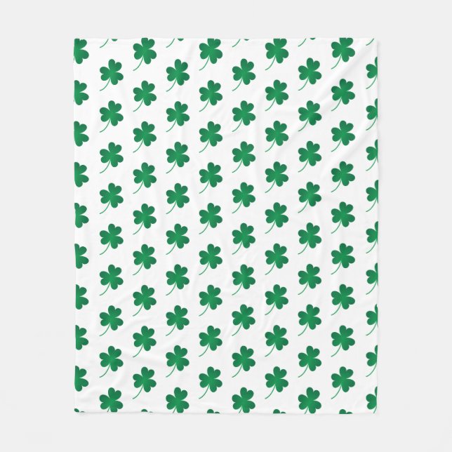 Manta Polar Feliz Día de San Patricio, Shamrock Throw Blanket (Anverso)