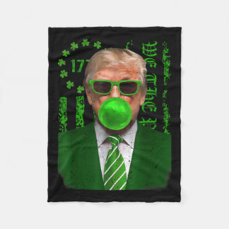 Manta Polar Feliz Día de San Patricio Trump Bubble Men
