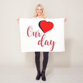 Manta Polar Feliz día de San Valentín