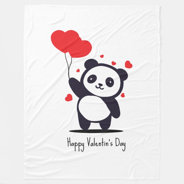 Manta Polar feliz Día de San Valentín (Anverso)