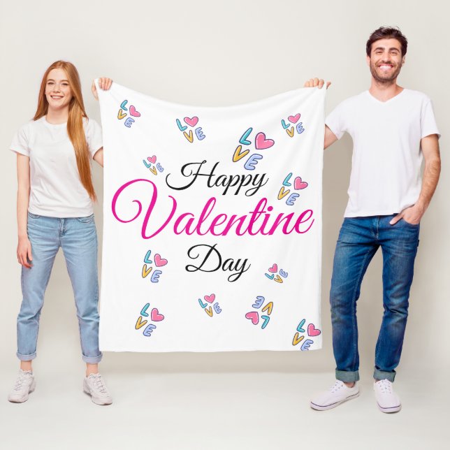 Manta Polar Feliz día de San Valentín (In situ)