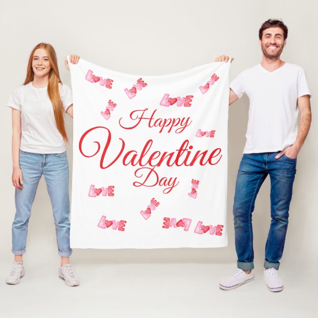 Manta Polar Feliz día de San Valentín (In situ)