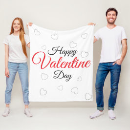 Manta Polar Feliz día de San Valentín