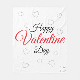 Manta Polar Feliz día de San Valentín