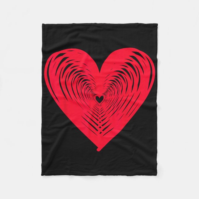 Manta Polar Feliz día de San Valentín corazón de amor (Anverso)