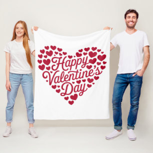 Manta Polar Feliz día de San Valentín San Valentín Amor Corazó