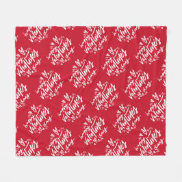 Manta Polar Feliz Día de San Valentín Texto de nombre personal