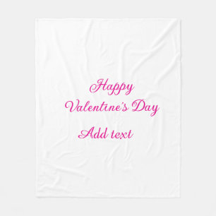 Manta Polar Feliz día de San Valentín texto nombre mensaje ros