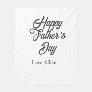 Manta Polar Feliz día del padre gris nombre amor mejor papá de