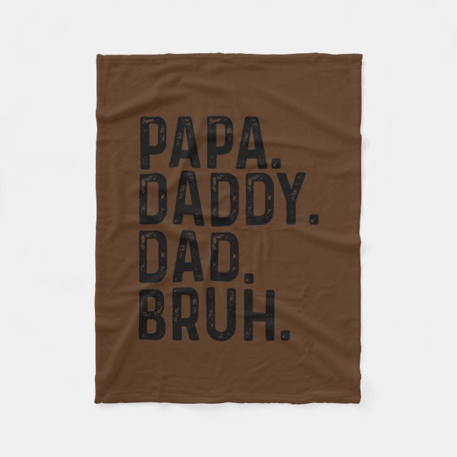 Manta Polar Feliz Día del Padre Papa Daddy Dad Bruh  (Anverso)