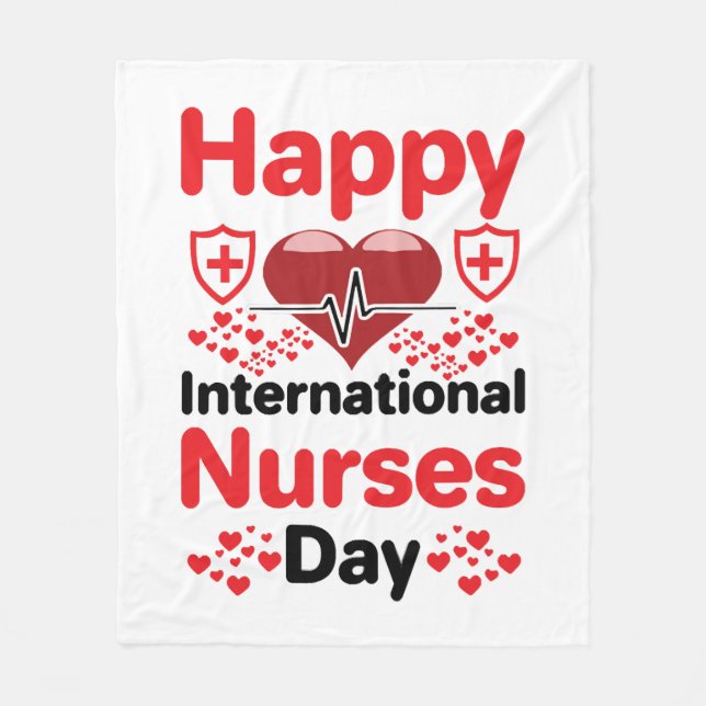 Manta Polar feliz día internacional de enfermeras (Anverso)