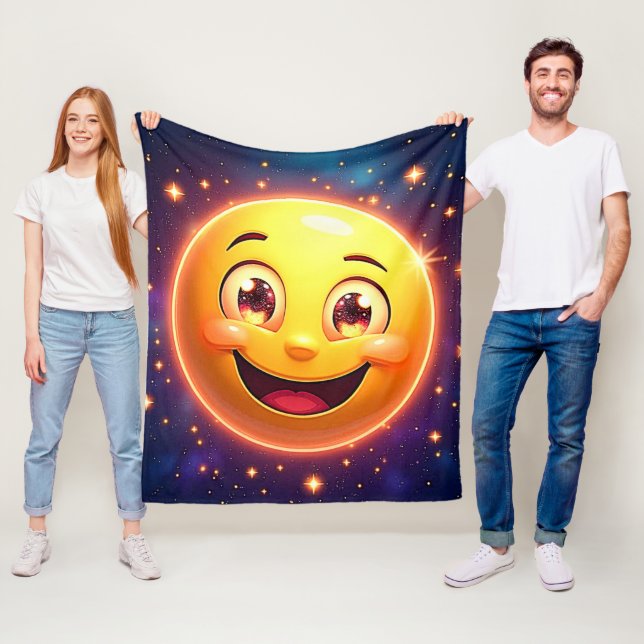 Manta Polar Feliz Emoji de ojos cósmicos (In situ)