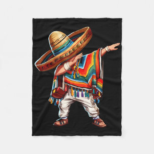 Manta Polar Feliz Fiesta mexicano 2025 golpeando Poncho Cinco