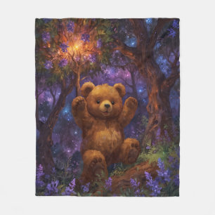 Manta Polar Feliz Forest Teddy Bear Art