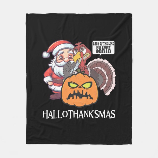 Manta Polar Feliz Hallothanksmas (Anverso)