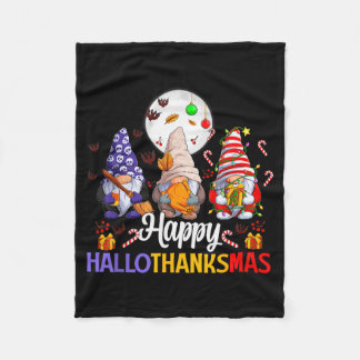 Manta Polar Feliz Hallothanksmas Amante de Gnomos Halloween Al
