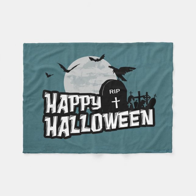Manta Polar Feliz Halloween (Frente (Horizontal))
