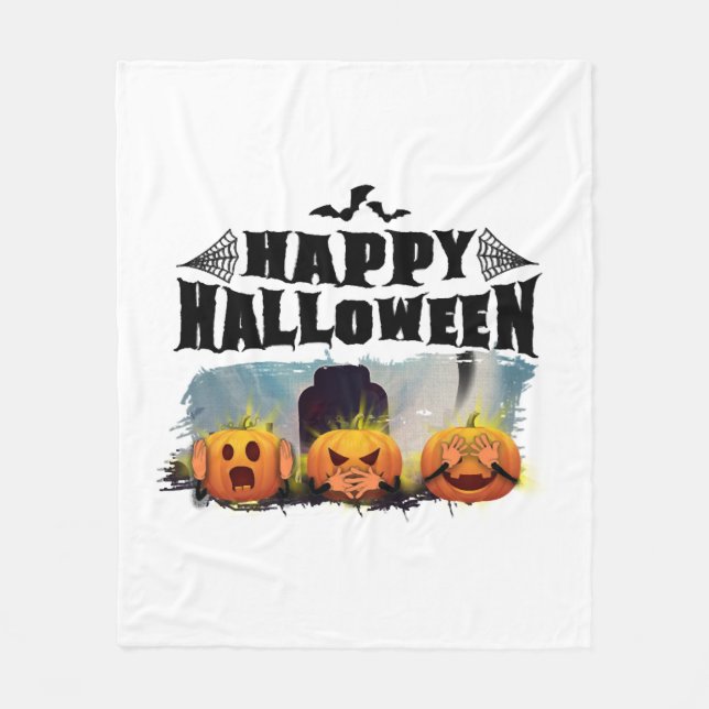 Manta Polar Feliz Halloween (Anverso)
