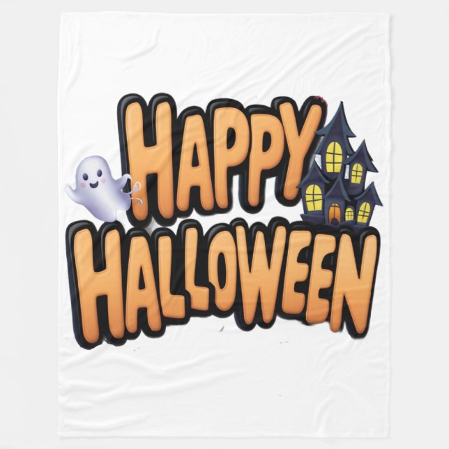 Manta Polar Feliz Halloween  (Anverso)