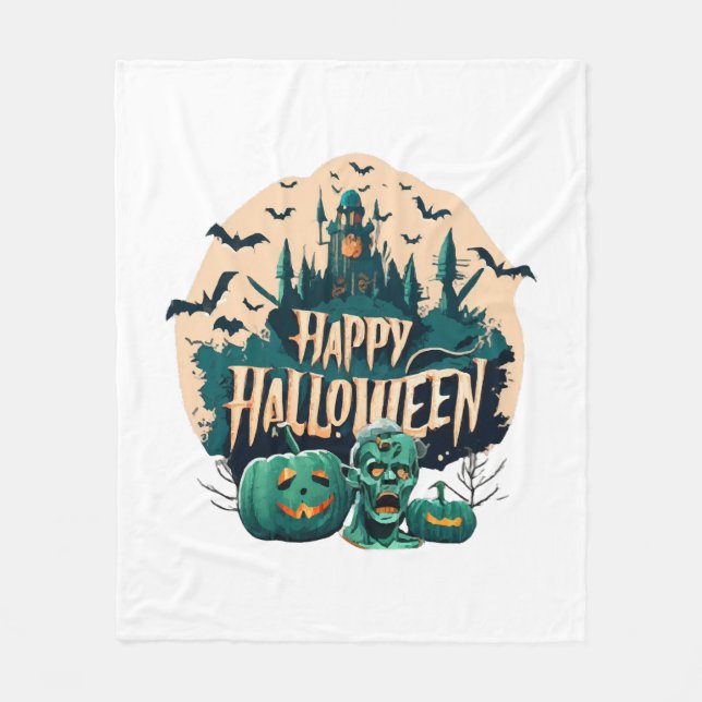 Manta Polar Feliz Halloween (Anverso)