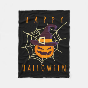 Manta Polar Feliz Halloween cara de calabaza jack o linterna t