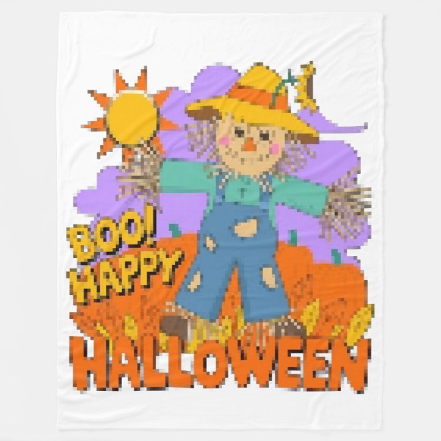Manta Polar Feliz Halloween chico  (Anverso)