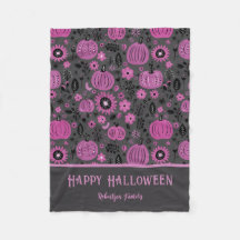 Feliz Halloween Familia Calabaza Morada Nombre
