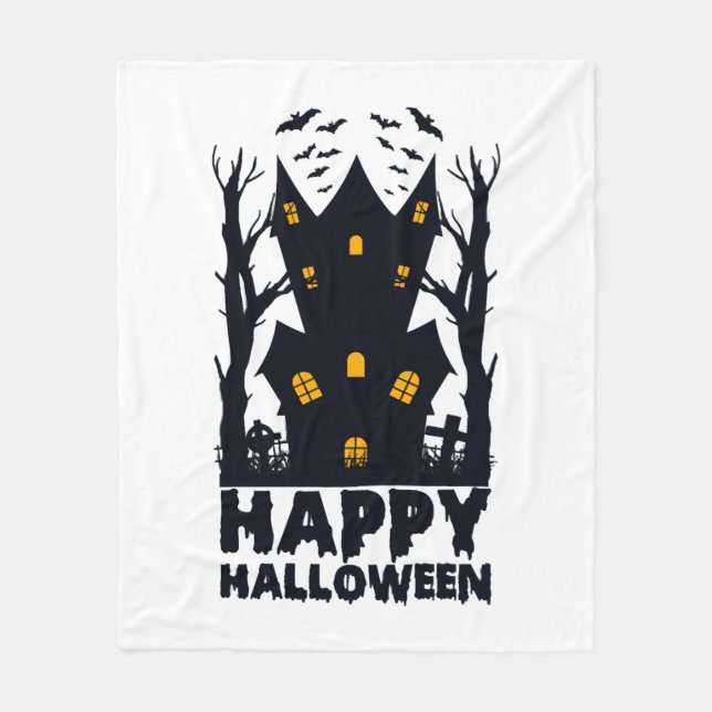 Manta Polar Feliz Halloween Halloween Feliz Halloween (Anverso)