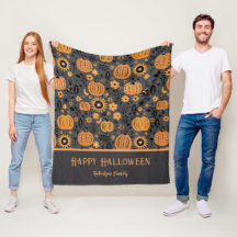 Feliz Halloween Otoño Calabaza Nombre de Familia