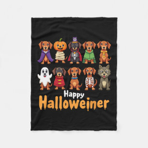 Manta Polar Feliz Hallowiner Gracioso Perro Halloween Amantes