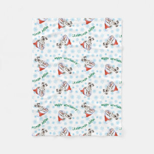 Manta Polar Feliz Howlidays Dalmatian