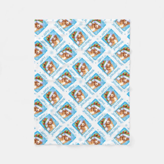 Manta Polar Feliz Howlidays Toller (Anverso)