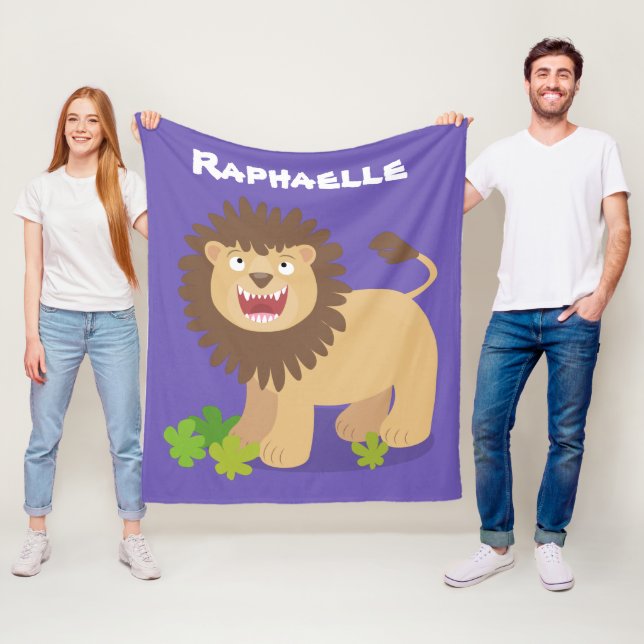 Manta Polar Feliz ilustracion personalizado ruidoso (In situ)