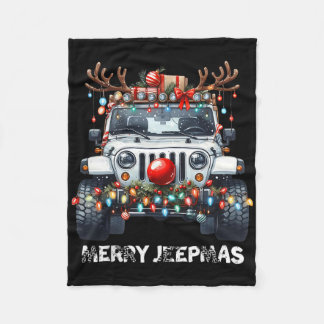 Manta Polar Feliz Jeepmas Reno Luces Feas Navidad