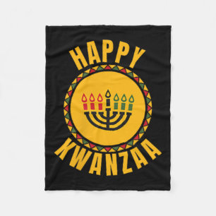 Manta Polar Feliz Kwanzaa Kinara-Seven Candles Principles Of K
