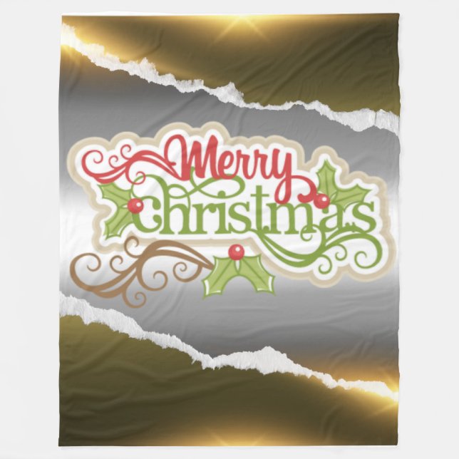 Manta Polar Feliz Navidad  (Anverso)