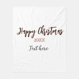 Manta Polar Feliz Navidad a los detalles del año negro holi