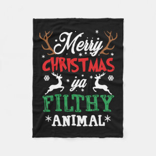 Manta Polar Feliz Navidad Animal Filthy Ya Xmas Pajama