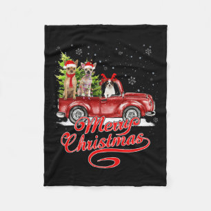 Manta Polar Feliz Navidad Chihuahua Perro amante de los renos 
