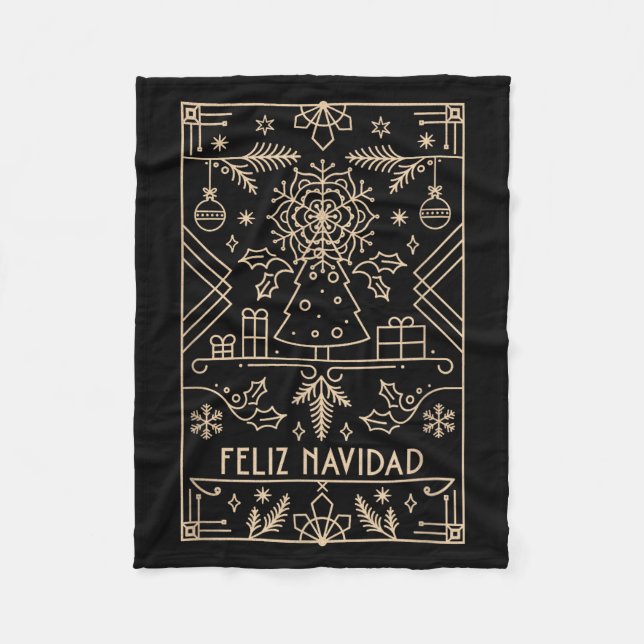 Manta Polar Feliz Navidad, Christmas  (Anverso)