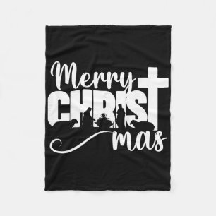 Manta Polar Feliz Navidad Cristiano Navidad Jesucristo Navidad