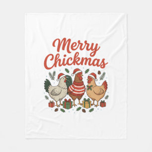 Manta Polar Feliz Navidad de Pollo