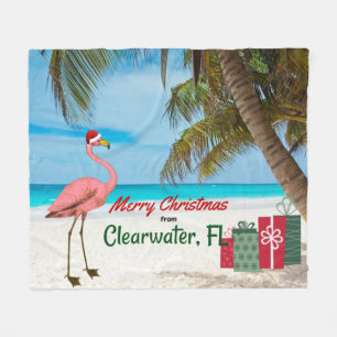 Manta Polar Feliz Navidad desde Clearwater, FL
