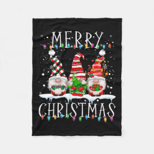 Manta Polar Feliz Navidad Gnome Graciosa Familia Navidad Niños