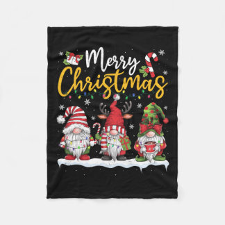 Manta Polar Feliz Navidad Gnomes Lover Xmas Familiares Hombres