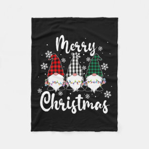 Manta Polar Feliz Navidad Gnomes Navidad Gnomes familia me ado