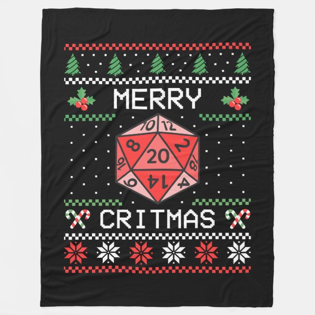 Manta Polar Feliz Navidad II - Navidades feos (Anverso)