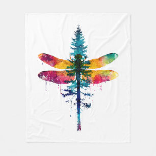 Manta Polar Feliz Navidad insecto Amante Xmas Dragonfly Cristo