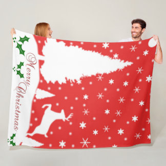 Manta Polar Feliz Navidad Invierno Snowflakes